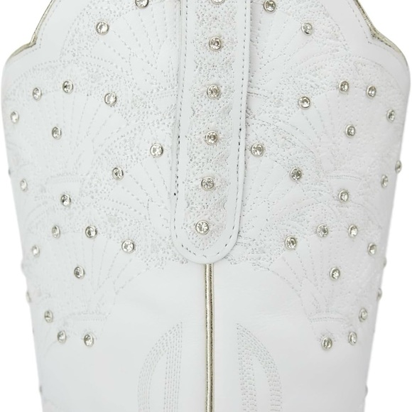 Lane Calypso White Women’s Leather Cowboy Boots - Picture 5 of 10